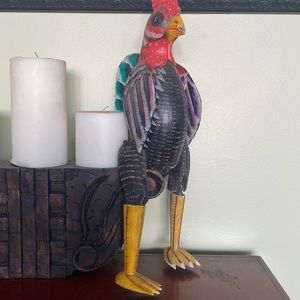 Large vintage Articulating Rooster wood